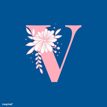 Botanical capital letter V vector | Free stock vector - 533017