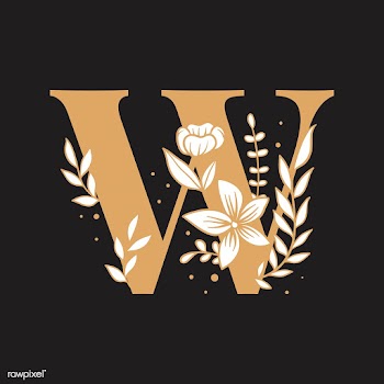Botanical capital letter W vector | Free stock vector - 532897