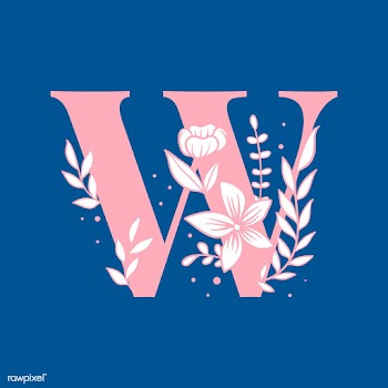Botanical capital letter W vector | Free stock vector - 532914