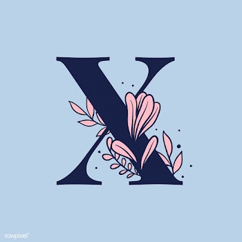 Botanical capital letter X vector | Free stock vector - 532929