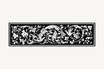 Botanical divider clipart, vintage hand | Free Vector - rawpixel