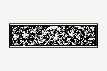 Botanical divider drawing, vintage illustration | Free PSD - rawpixel