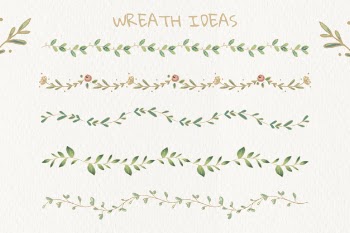Botanical dividers set Free Vector