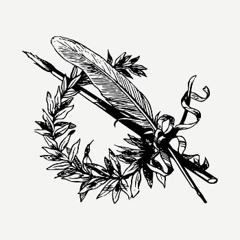 Botanical feather decoration clipart illustration | Free PSD - rawpixel
