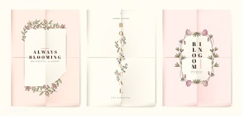 Botanical floral card set | Free stock vector - 559501