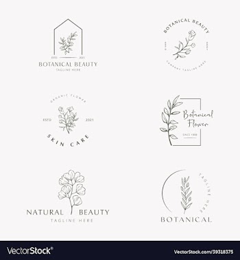 botanical floral element hand drawn logo