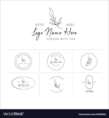 botanical floral element hand drawn logo