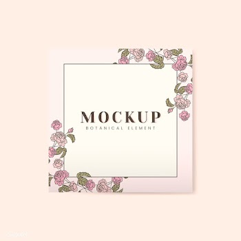 Botanical floral mockup illustration | Free stock vector - 555529