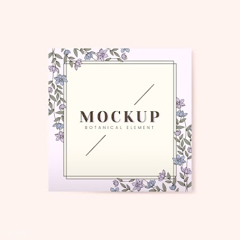 Botanical floral mockup illustration | Free stock vector - 555531