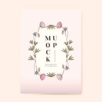 Botanical floral mockup illustration | Free stock vector - 555539