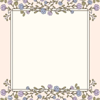 Botanical floral mockup illustration | Free stock vector - 555558