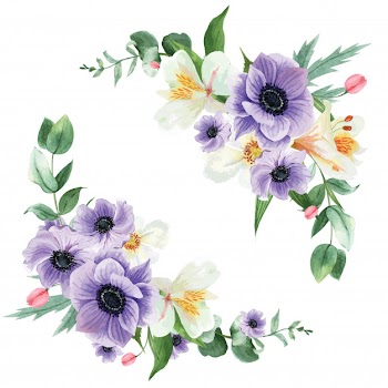 Botanical flower watercolor bouquet elegance blooming Free Vector