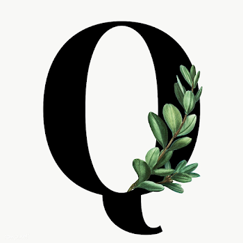 Botanical font letter Q | Royalty free transparent png - 584789