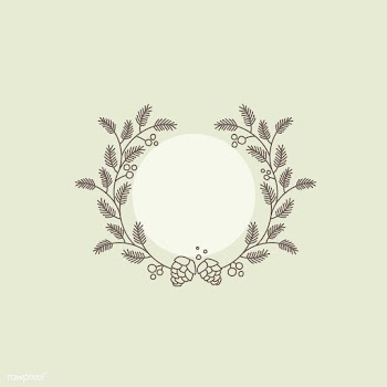 Botanical frame design element vector | Free stock vector - 523476