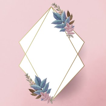 Botanical golden frame Free Psd