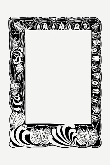 Botanical leafy frame clipart illustration | Free PSD - rawpixel