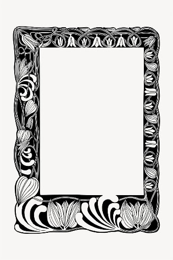 Botanical leafy frame illustration clipart | Free Vector - rawpixel