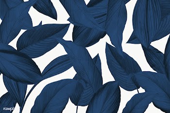Botanical leaves blue background layer | Free  transparent png - 2339000