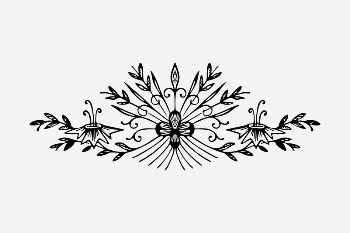 Botanical ornament collage element, vintage | Free PSD Illustration - rawpixel