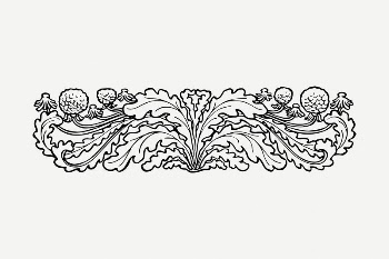 Botanical ornament collage element, vintage | Free PSD Illustration - rawpixel