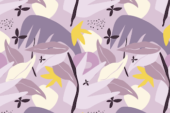 Botanical pattern collage element, purple | Free Vector - rawpixel