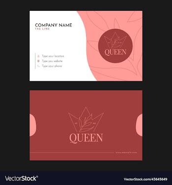 botanical style business card design business card