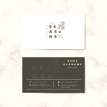 Botanical two sided name card vector | Free stock vector - 523432