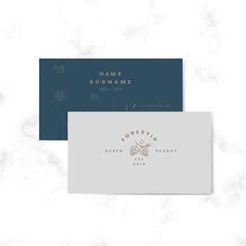Botanical two sided name card vector | Free stock vector - 523487