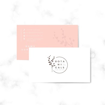 Botanical two sided name card vector | Free stock vector - 523507