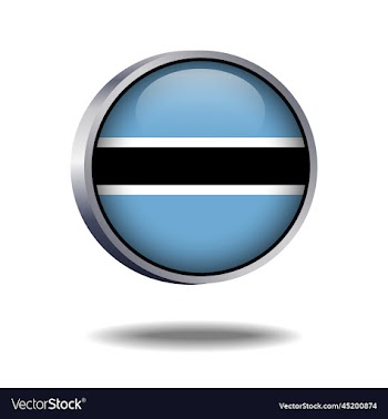 botswana flag button