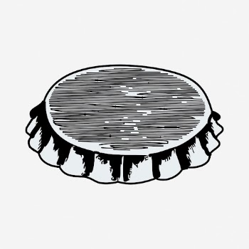 Bottle cap clipart, vintage object | Free Vector - rawpixel