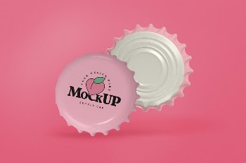 Bottle cap mockup psd, cute | Free PSD Mockup - rawpixel