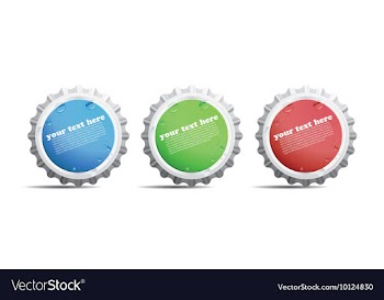 Bottle caps vector image