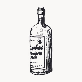 Bottle clipart, object vintage illustration | Free Vector - rawpixel