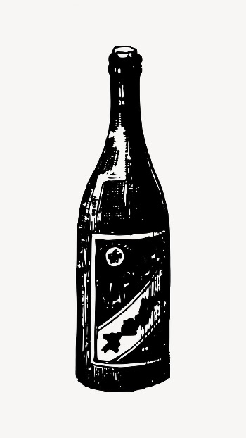 Bottle collage element, drawing illustration | Free Vector Illustration - rawpixel