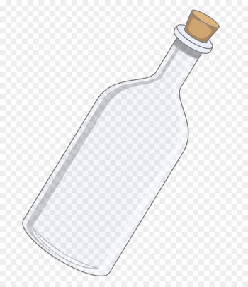 Bottle Drawing Cartoon - Transparent drift bottle 