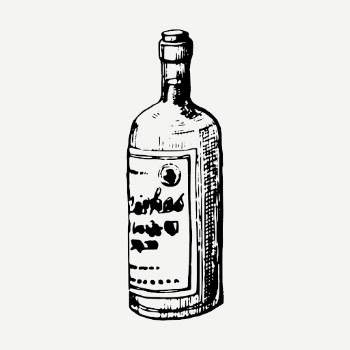 Bottle drawing, object vintage illustration | Free PSD - rawpixel