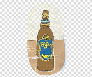 Bottle Illustration, Simple soil color beer illustrator transparent background PNG clipart