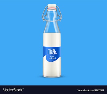 bottle milk on isolated background eps 10