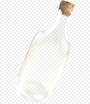 Bottle Ocean Pattern - Transparent bottle 