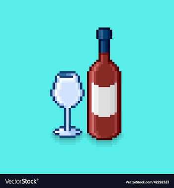 bottle of red wine and wineglass beside