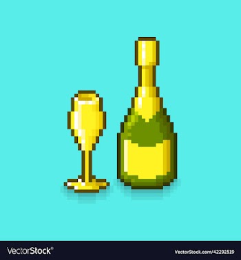 bottle of sparkling wine or champagne and wineglas