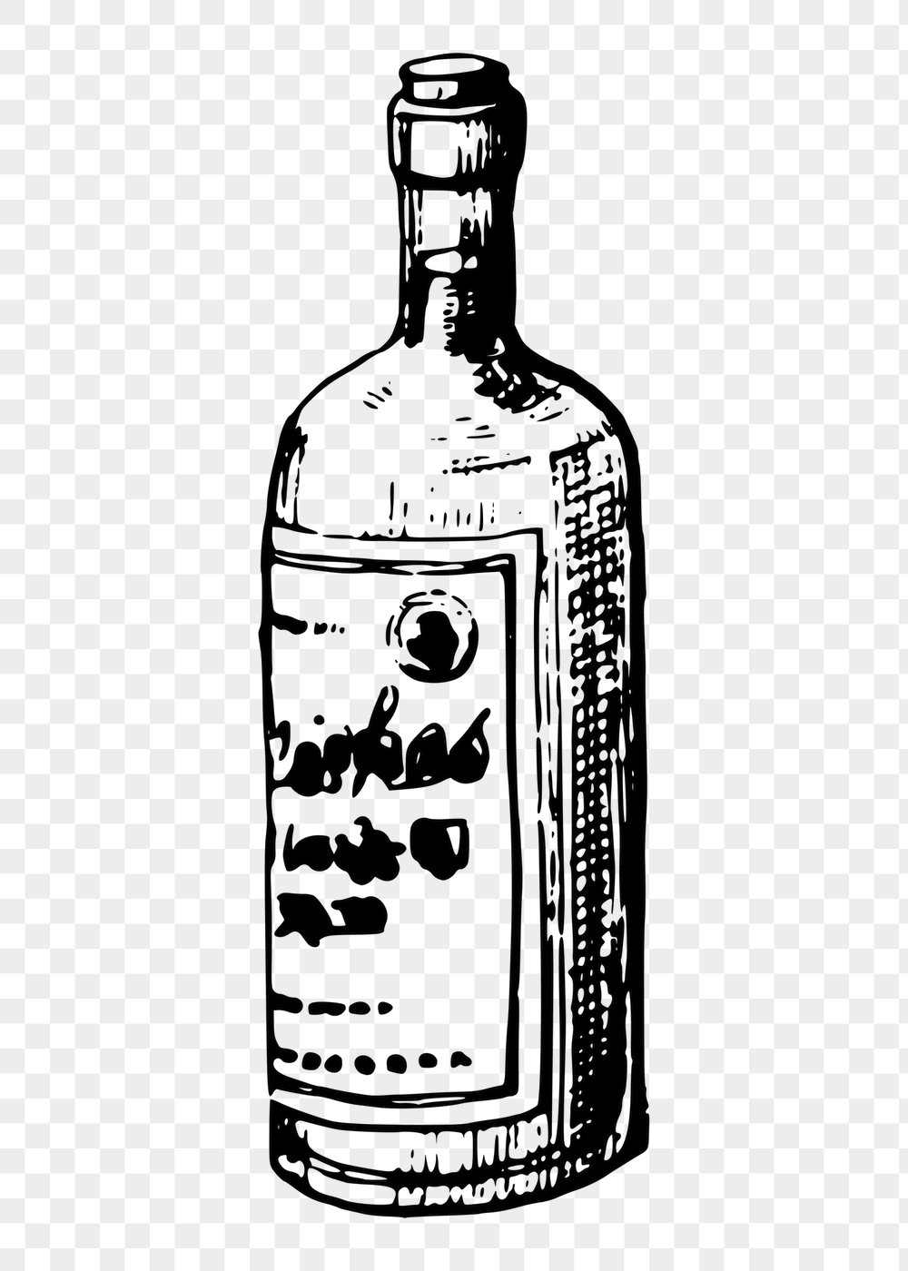 Bottle png sticker, object vintage | Free PNG - rawpixel