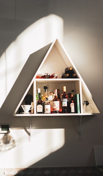 Bottles on Shelf