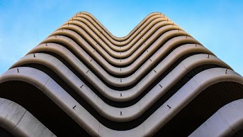 bottom view of building