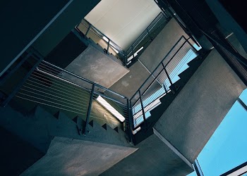 Bottom View of Stairs Inside Building
