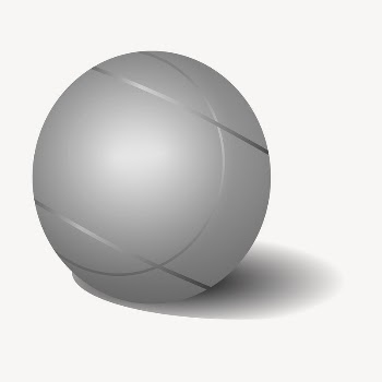 Boule metal ball clipart, sport | Free Vector - rawpixel