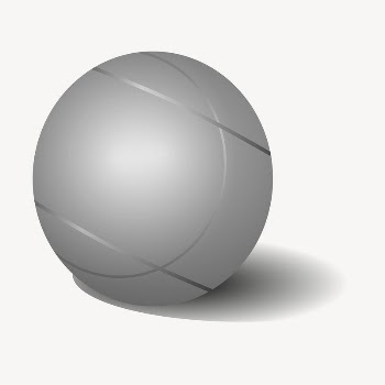 Boule metal ball sticker, sport | Free PSD - rawpixel