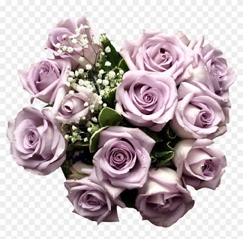 Bouquet Clipart Purple Bouquet - Purple Rose Flowers Png
