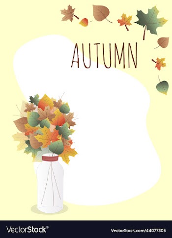 bouquet of colorful autumn leaves in a vase